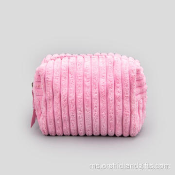 Beg kosmetik merah jambu mewah